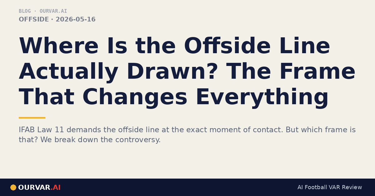 Offside Line Visual Image Where Is the Offside Line Actually Drawn? The Frame That Changes ...
